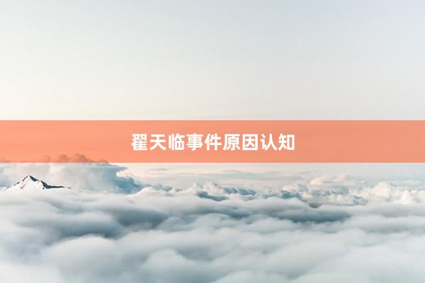 翟天临事件原因认知